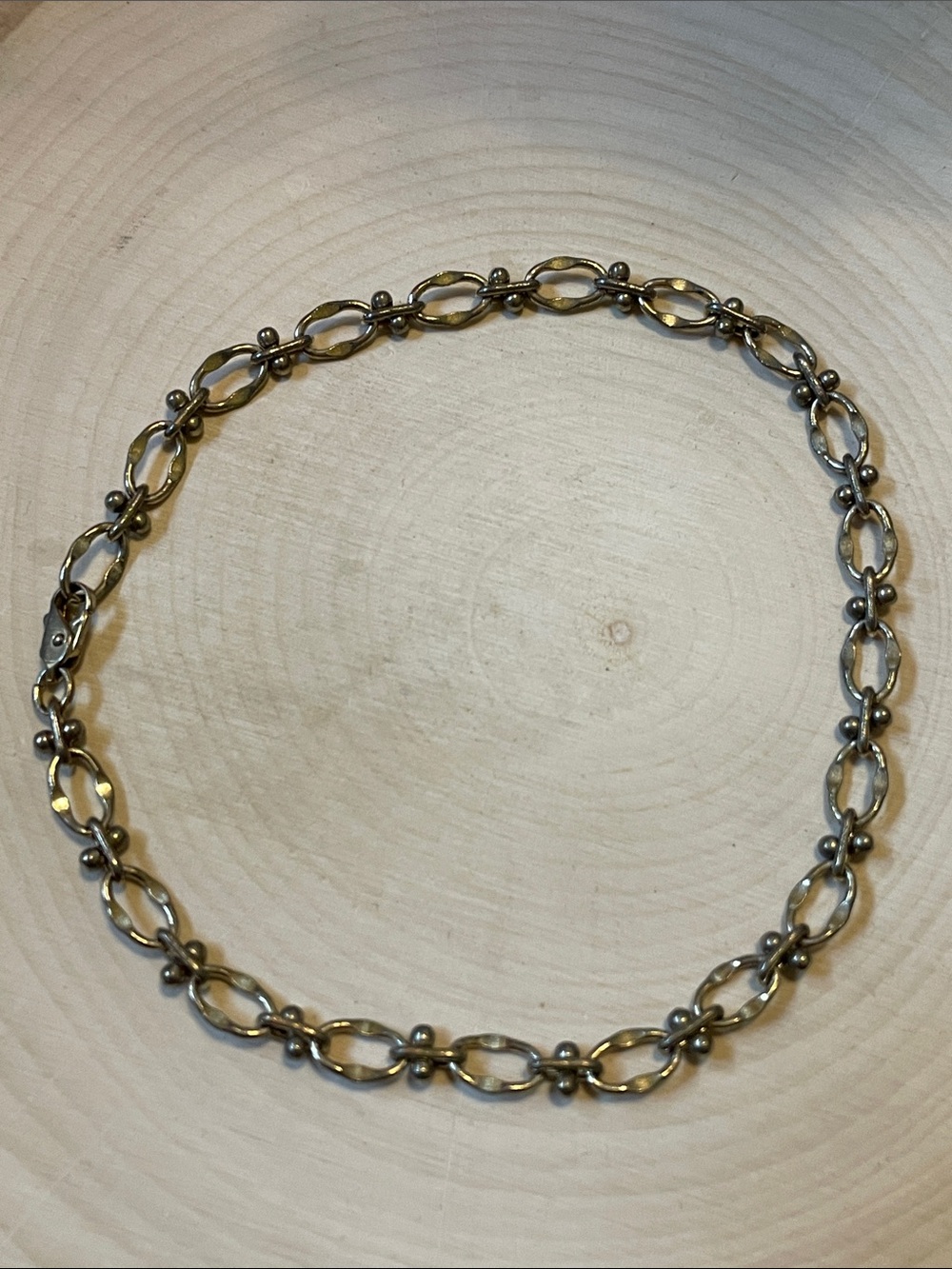 Unique Brass chain anklet. 10”